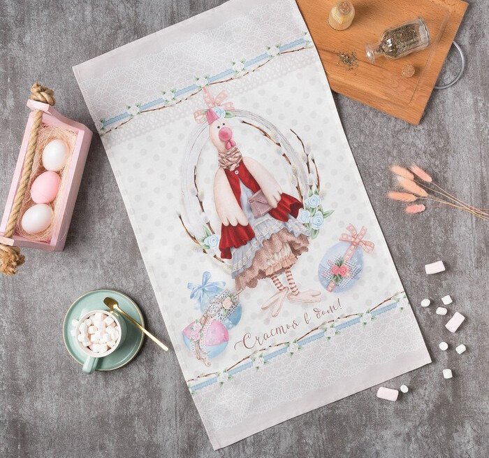 

Полотенце Этель Пасхальные Тильды 4778291 (бежевый)