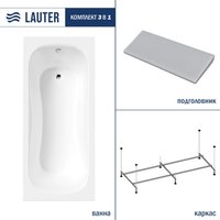 Ванна Lauter Sophia 150х70 21205150 (с каркасом и серым подголовником)