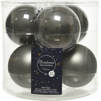 Елочная игрушка Albero Di Natale 8 см 140678 (серый)