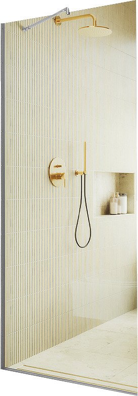 Душевая стенка MaybahGlass 109x195 MGD-677-4у (прозрачное стекло/хром глянцевый)