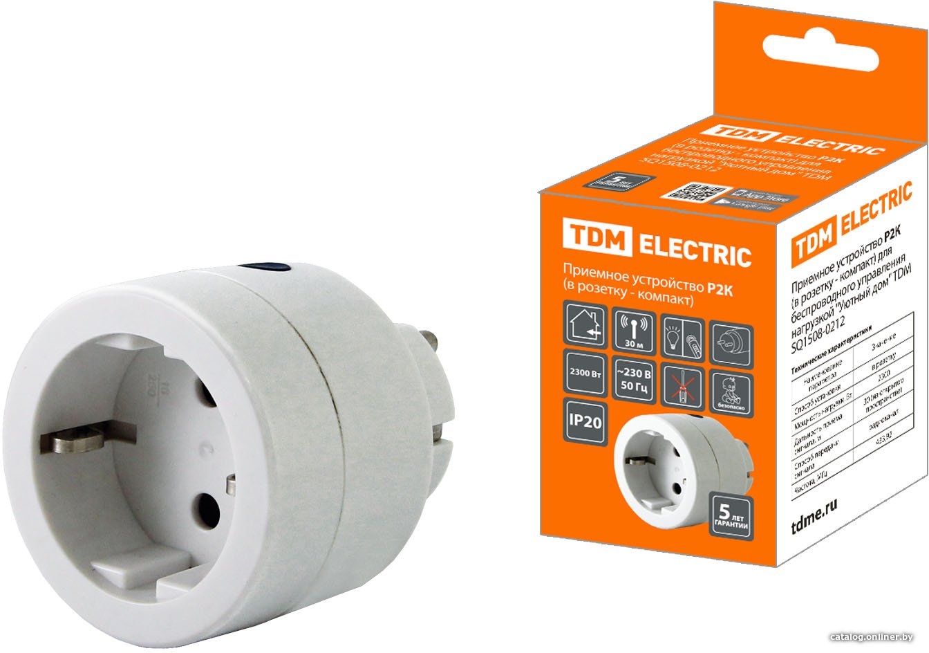 Умная розетка TDM Electric Приемное устройство Р2К SQ1508-0212