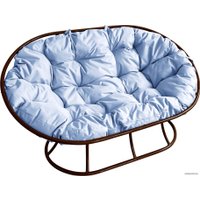 Садовый диван M-Group Мамасан 12100209 (коричневый/серая подушка)