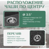 Кухонная мойка Saniteco Terra (графит) в Борисове
