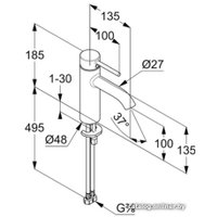 Смеситель Kludi Bozz 382820576