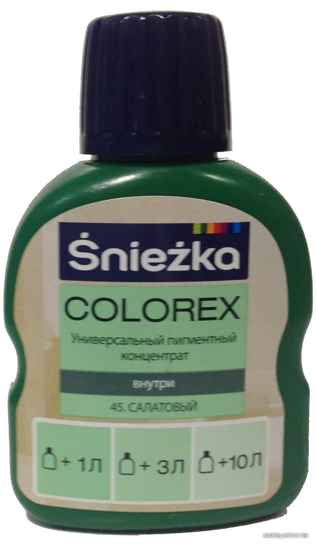 Колеровочная краска Sniezka Colorex 0.1 л (№45, салатовый)