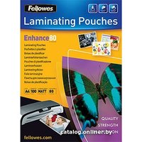 Пленка для ламинирования Fellowes Matt Laminating Pouch А4, 80 мкм, 100 л