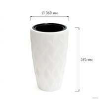 Кашпо Альтернатива Флэйм М8884 (42 л, белый)