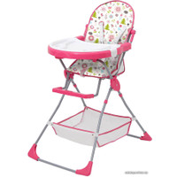 Высокий стульчик Polini Kids Disney Baby 252 (лесные друзья, розовый)