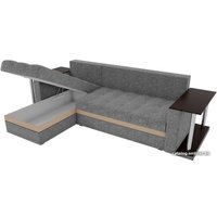 Угловой диван Craftmebel Атланта М угловой 2 стола (боннель, левый, серая рогожка)