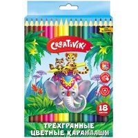 Набор цветных карандашей Creativiki КЦТ18КР (18 цветов)