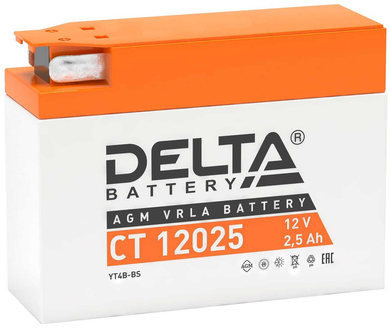 

Мотоциклетный аккумулятор Delta CT 12025 (2.5 А·ч)