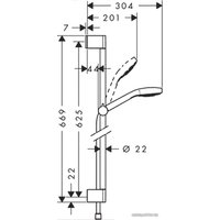 Душевой гарнитур  Hansgrohe Croma Select E [26580400]