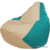 Кресло-мешок Flagman Груша Макси Г2.1-151 (бирюзовый/бежевый)