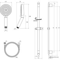 Душевой гарнитур  Ravak 902.00 [X07P177]