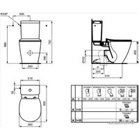 Унитаз напольный Ideal Standard Connect AquaBlade E039701 (без бачка, без сиденья)
