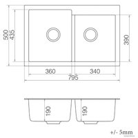 Кухонная мойка Vankor Orman OMP 05.80 (бежевый)