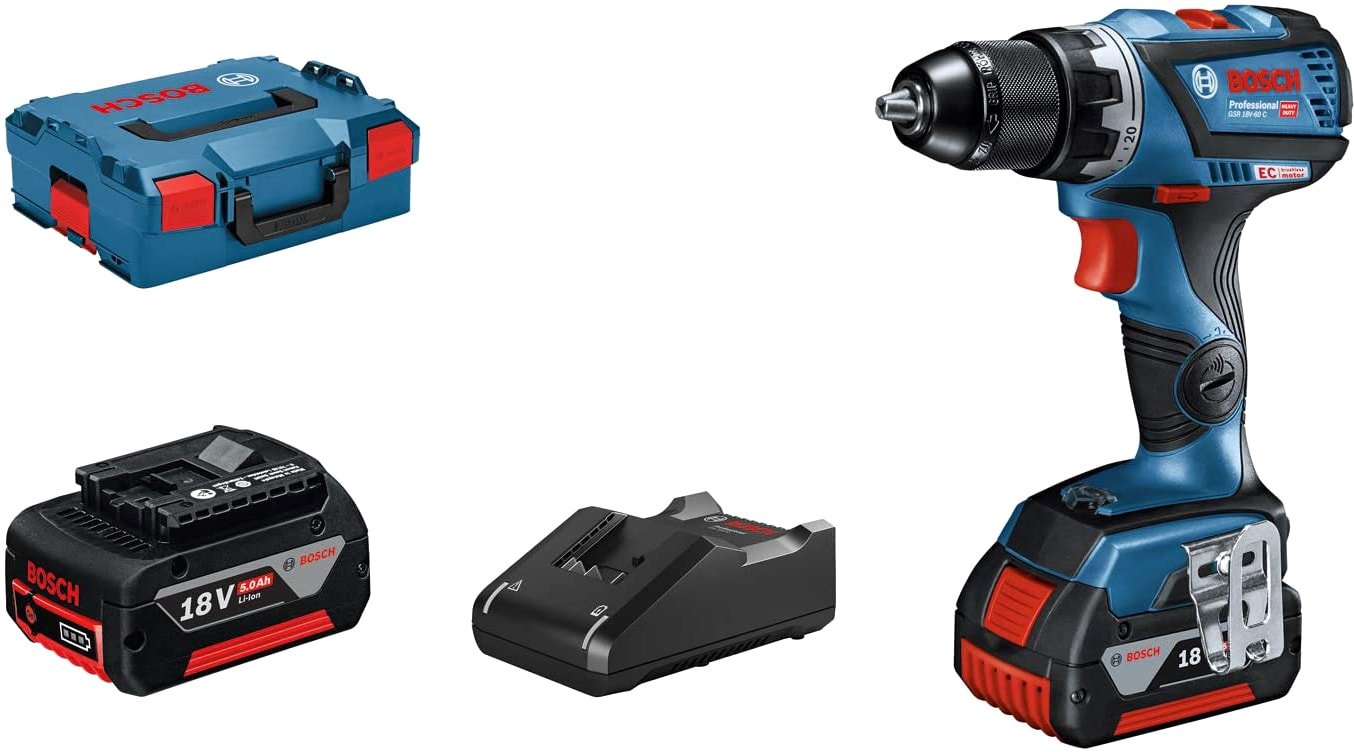 

Дрель-шуруповерт Bosch GSR 18V-60 C Professional 06019G110D (с 2-мя АКБ, кейс)