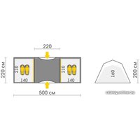 Кемпинговая палатка Talberg Base 4 Sahara