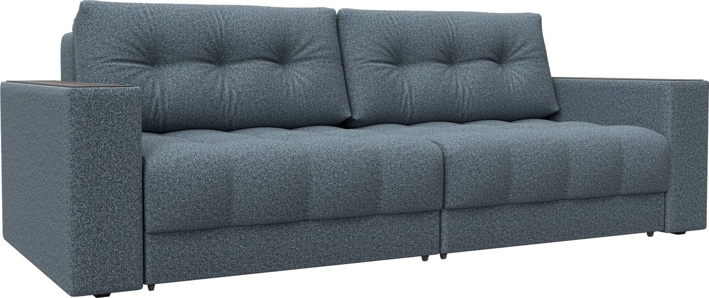 

Диван Лига диванов Лига-049 НПБ с декором 128415 (велюр Ness 12 серый)