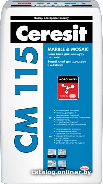 Клей для светлого мрамора и мозаики Ceresit CM 115 Marble & Mosaic (25 кг)
