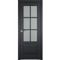 Межкомнатная дверь ProfilDoors 103U L 40x200 (черный матовый, стекло матовое)