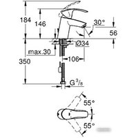 Смеситель Grohe Eurosmart 33188002