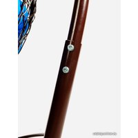 Подвесной диван M-Group Лежебока 11180210 (с коричневым ротангом/синяя подушка)