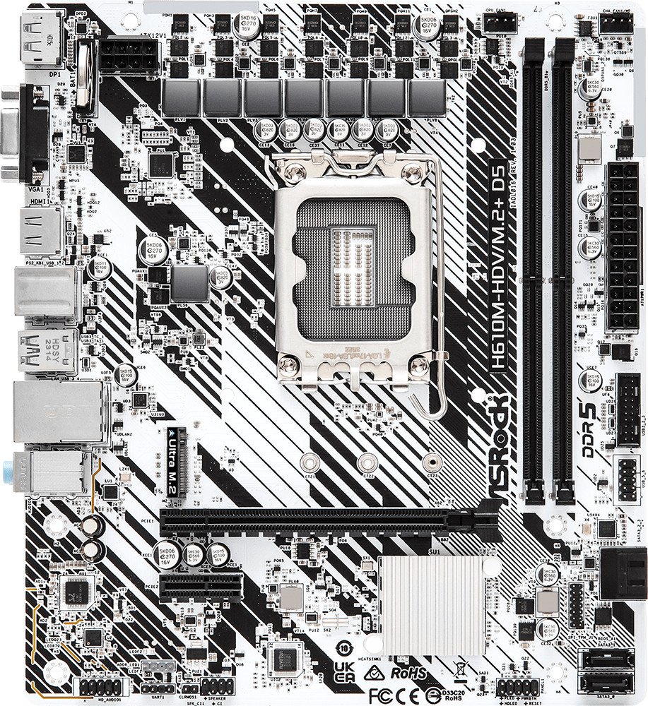 

Материнская плата ASRock H610M-HDV/M.2+ D5