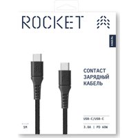 Кабель Rocket Contact USB Type-C - USB Type-C (1 м, черный)