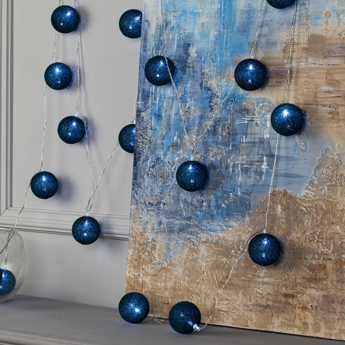 

Новогодняя гирлянда Luazon Нить 5 м Клубки изумрудные 5985173 (белый)