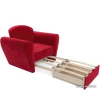 Кресло-кровать Мебель-АРС Квартет (микровельвет, красный кордрой)