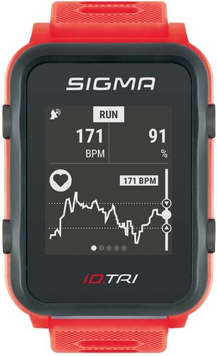 Пульсометр Sigma iD.TRI SET (красный)