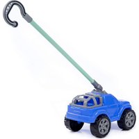 Игрушка-каталка Полесье Боби с ручкой 75014 (синий)