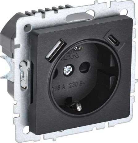 

Розетка IEK Brite BR-R14-16-U22-018-K02