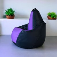 Кресло-мешок Mio Tesoro Груша Kombo XXL GF-130x85-CHL (черный/лаванда)