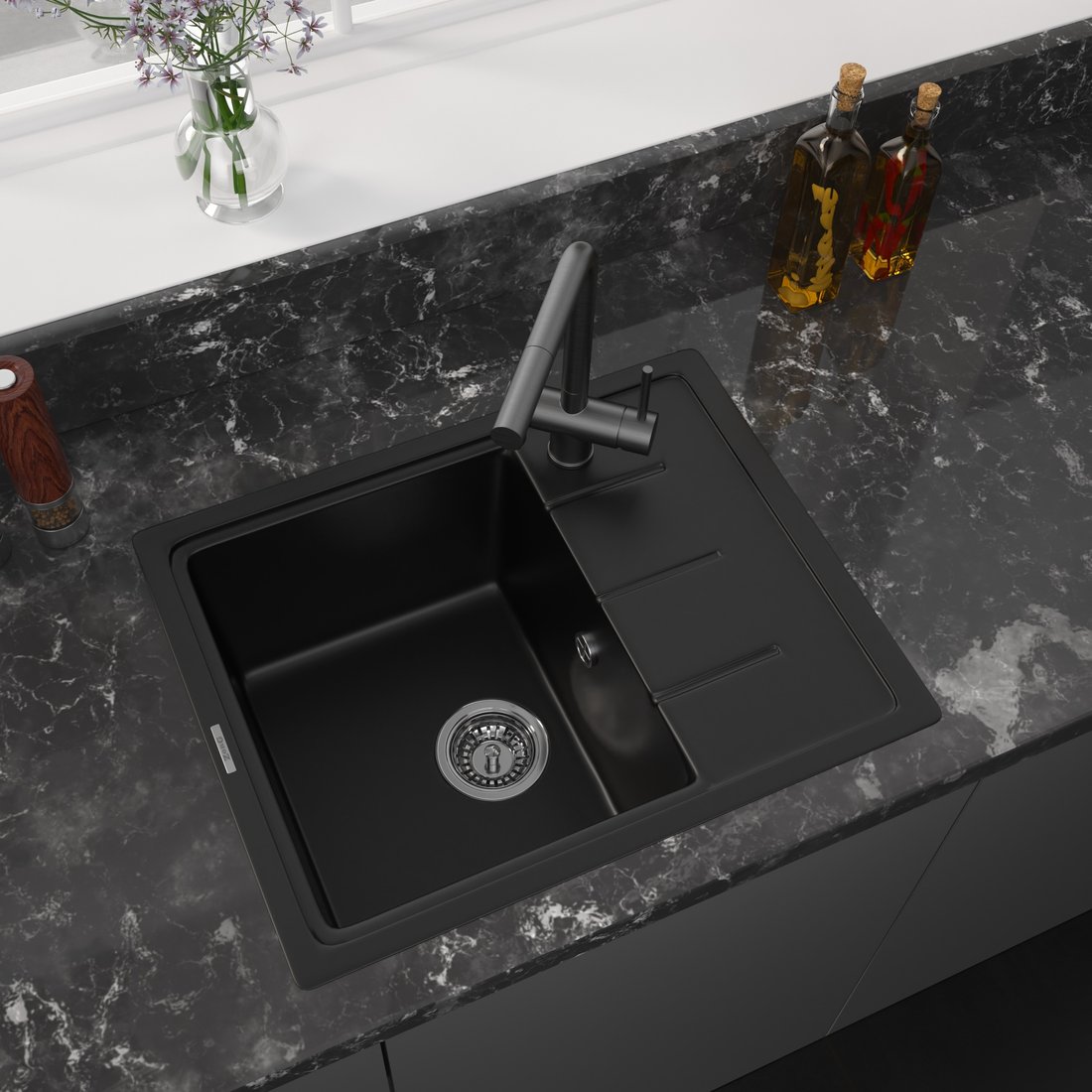 

Кухонная мойка ZorG Torino 62 (черный оникс)