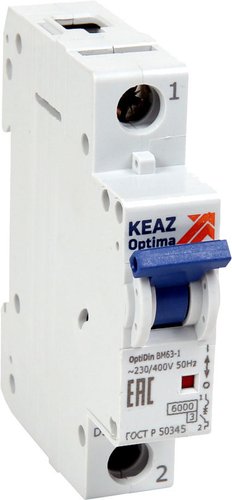 Выключатель автоматический КЭАЗ OptiDin BM63-1C4-DC-УХЛ3 261167
