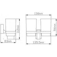 Стакан для зубной щетки и пасты Wisent WP2708
