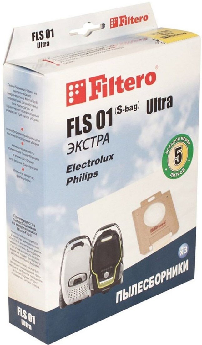 

Комплект одноразовых мешков Filtero FLS 01 Ultra ЭКСТРА S-bag