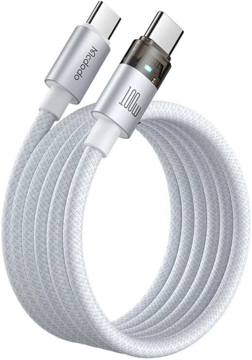 

Кабель McDodo CA-5582 USB Type-C - USB Type-C 100W (1.2 м, белый)