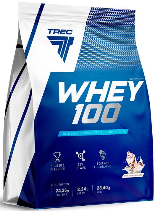 

Протеин сывороточный (концентрат) Trec Nutrition Whey 100 (2275 г, шоколад/кокос)