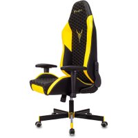 Игровое (геймерское) кресло Бюрократ Knight Neon (черный/желтый экокожа)