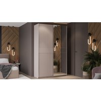 Шкаф-купе Трия Оскар Тиффани Т2 1400 282734 (серебристый/кашемир/кашемир матовый)