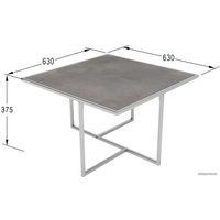 Журнальный столик Калифорния мебель Лоренцо квадро (керамогранит блэк)