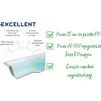 Ванна Excellent Oceana Slim 180x80 (с ножками)