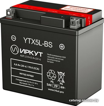 Мотоциклетный аккумулятор Иркут YTX5L-BS (4.5 А·ч)