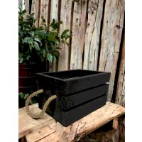 Ящик Florbox Деревянный интерьерный 24.9×15×18.5 см (черный)