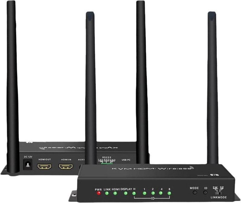 KVM переключатель USBTOP HDMI 4K по Wi-Fi на 100 метров (1 приемник, 1 передатчик)