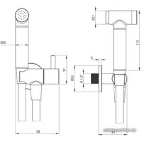 Гигиенический душ Deante Bidetta Nero ANW N51B