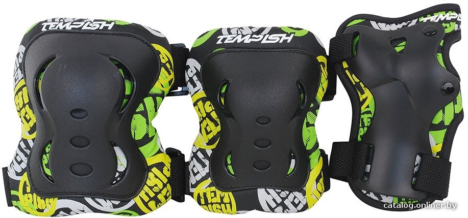 Комплект защиты Tempish Fid Kids XS (черный/зеленый)